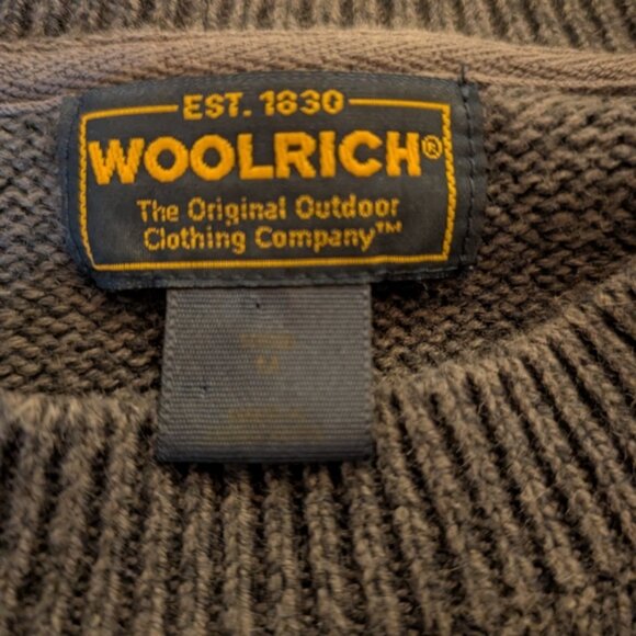 Woolrich Vintage Knit Pullover Sweater Moose Winter Christmas Ramie Cotton - Picture 4 of 5